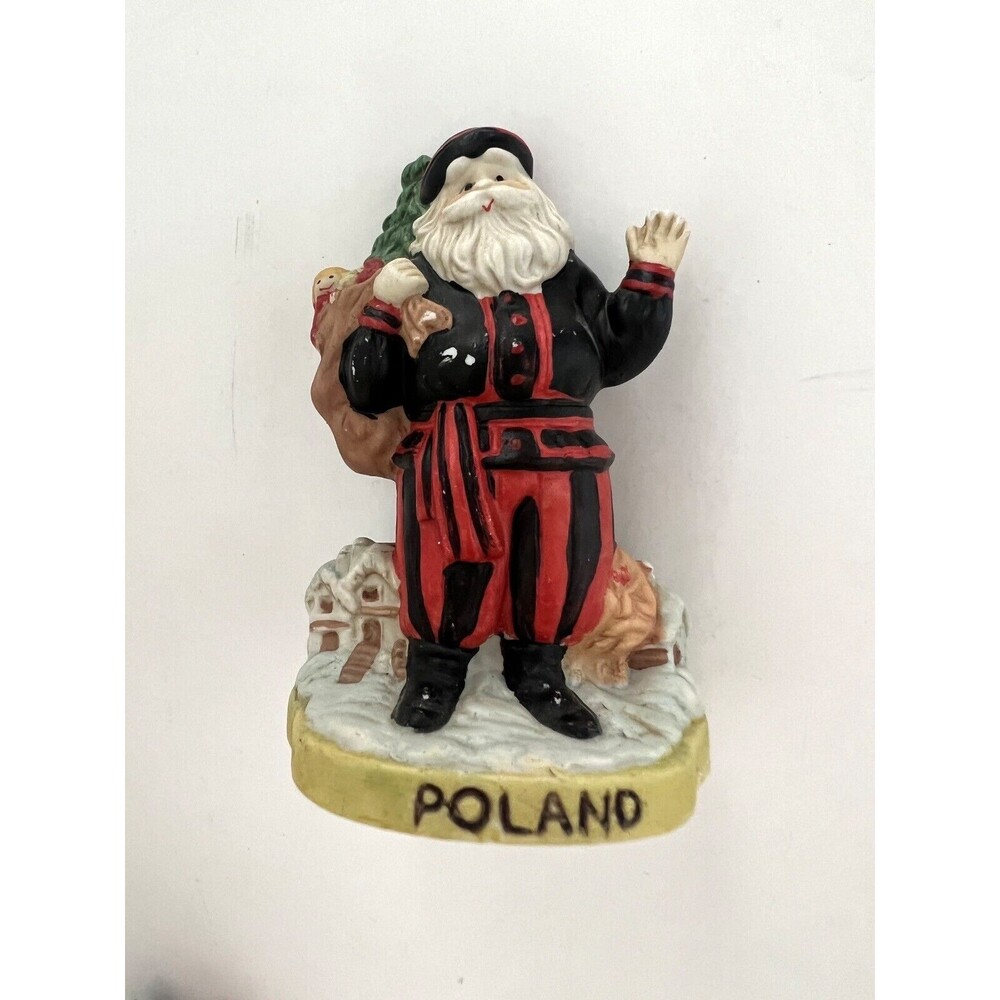 Vintage Santa Claus Christmas Statues 4 in Tall Country - Spain Portugal Poland - Picture 8 of 16